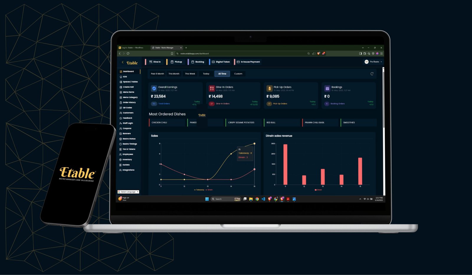 Etable Restaurant Dashboard