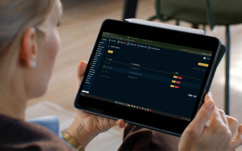 Space management dashboard showing restaurant spaces with table count, tax rate, and edit options